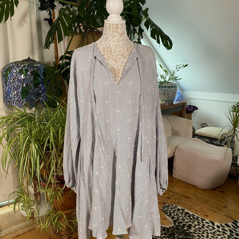 ASOS Striped Gray Dress